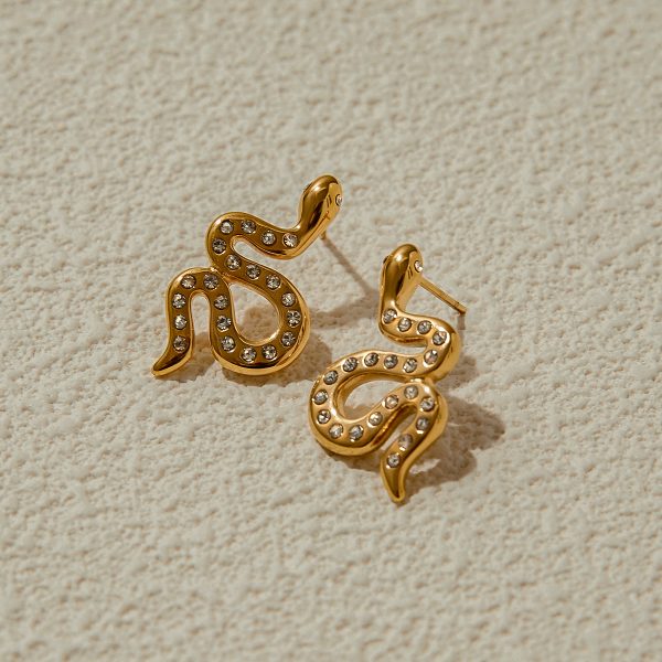 J&D Smooth Earrings 18k PVD Gold Plated Color Earrings for Women